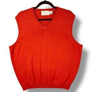 Men's Sweater Vest‎ 100% Extrafine Merino Wool Size Large Jacob Miller **READ**
